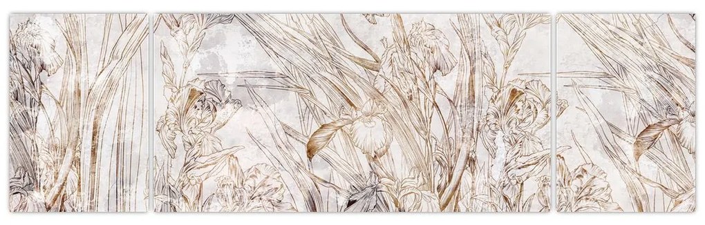 Obraz - Irysy (170x50 cm)