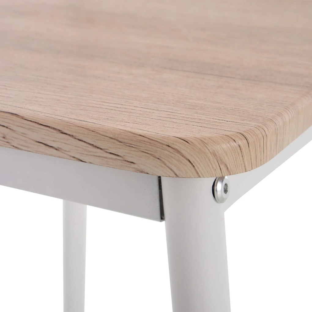 HOMCOM Zestaw do jadalni 3 części Stół i krzesła Drewniany komplet do kuchni Naturalny wygląd | Aosom PL