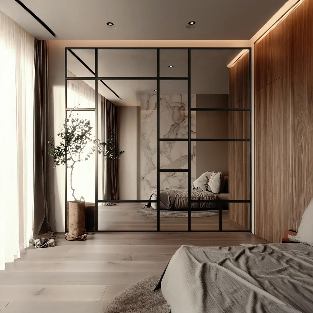 Komplet paneli lustrzanych 210x210 cm T8-E63