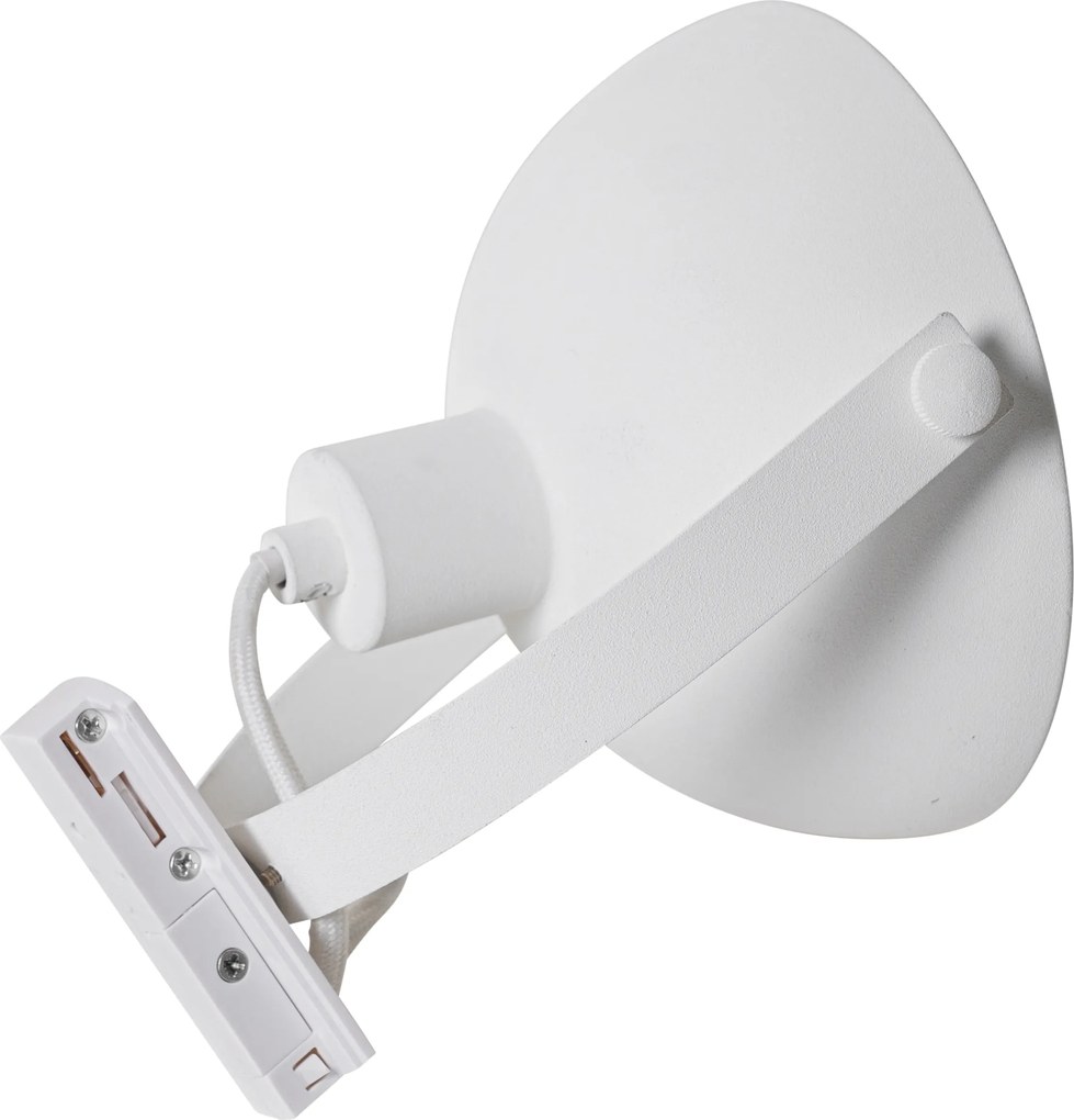 Industrialny reflektor szynowy biały z srebrnym wnętrzem - Magnax