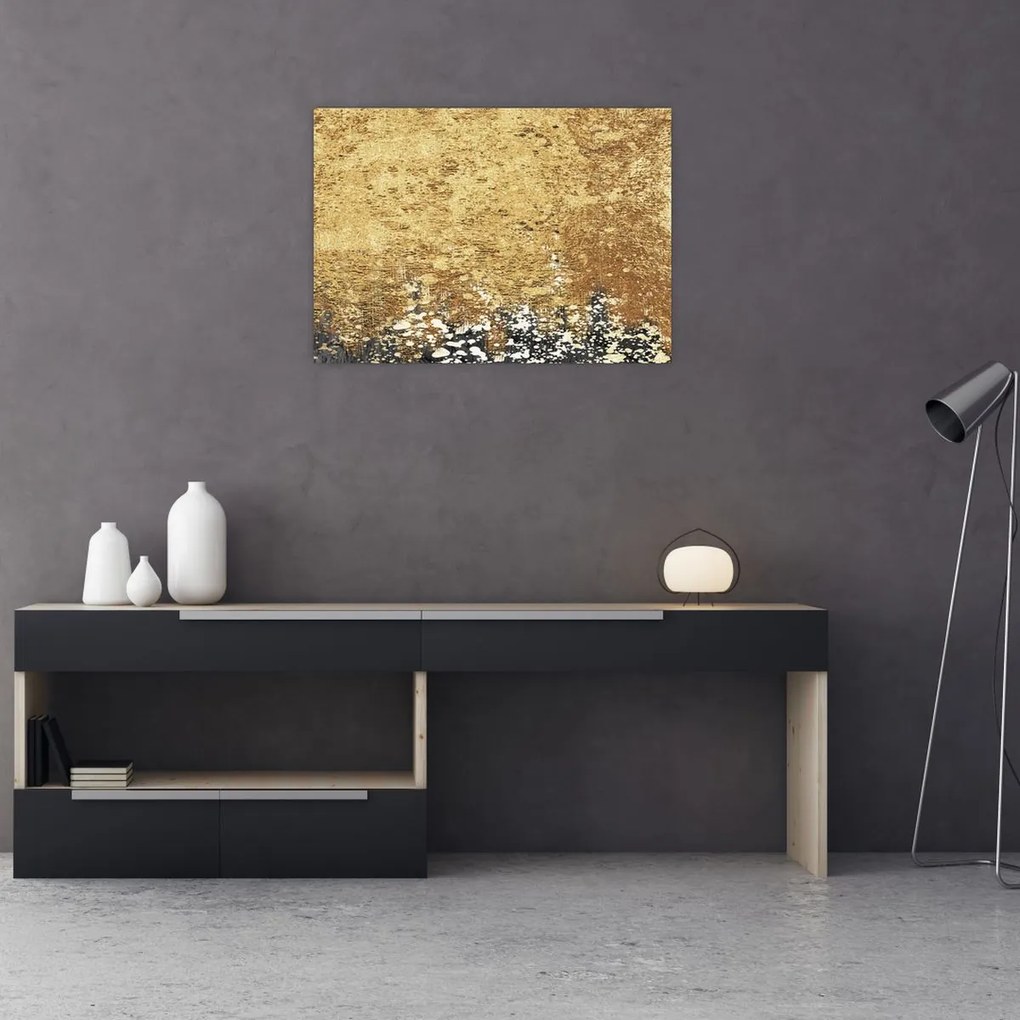 Obraz - Złota struktura N⁰3 (70x50 cm)