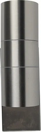 Lampa ścienna zewnętrzna stalowa 2-światłowa IP44 z czujnikiem zmierzchu - Duo