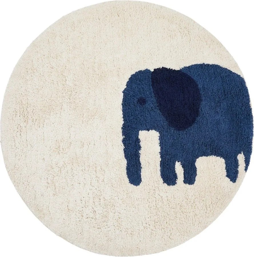 Bawełniany dywan dziecięcy odpowiedni do prania/tkany ręcznie w kolorze kości słoniowej ø100 cm Tandani – Kave Home