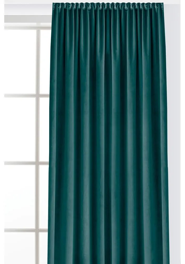 Morska aksamitna zasłona częściowo zaciemniająca (dimout) 400x225 cm Velto – Filumi