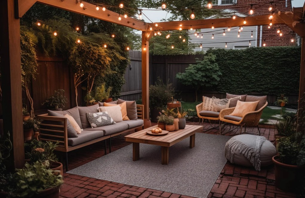 Dywan zewnętrzny Ereon  kawowy 200 cm x 280 cm