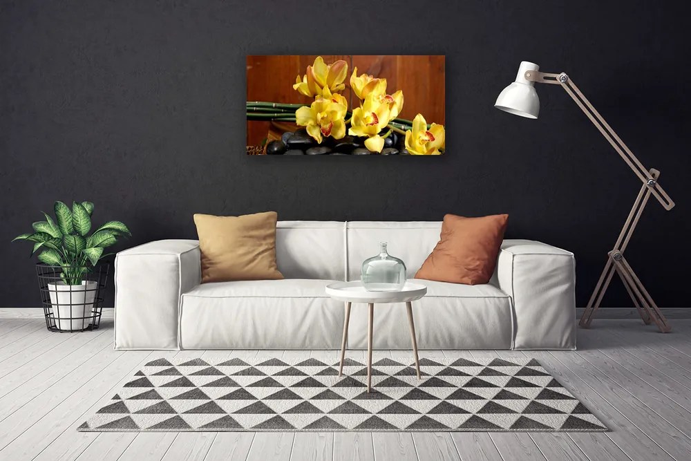 Obraz canvas na ścianę Fioletowa Orchidea w Detalu
