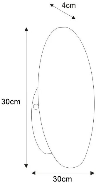 Kinkiet metalowe koło 30 cm nowoczesny beżowy C0-L35