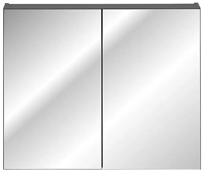 Czarna szafka z lustrem do łazienki 80 cm S6-D90