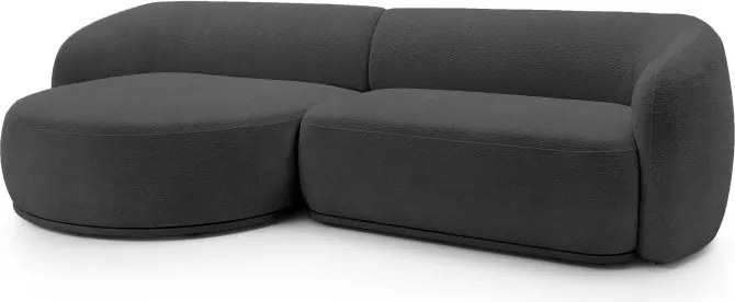 Narożnik NOBO Lewostronny system modułowy tkanina DressME 18 Szary