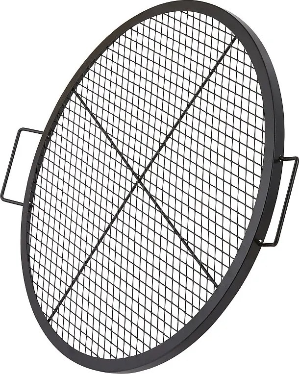 Ruszt do Gotowania SucceBuy do Kominka Ruszt do Gotowania Okrągły X-Marks o 76.2CM - Wytrzymała Stal