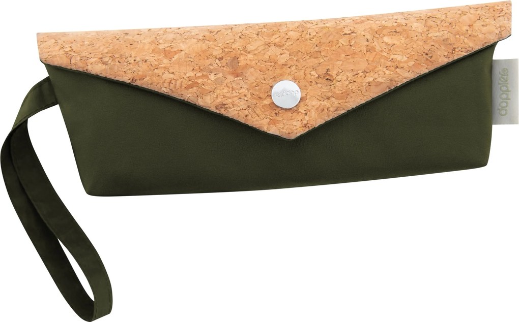 Doppler Nature Mini Cork Deep Olive damski parasol składany