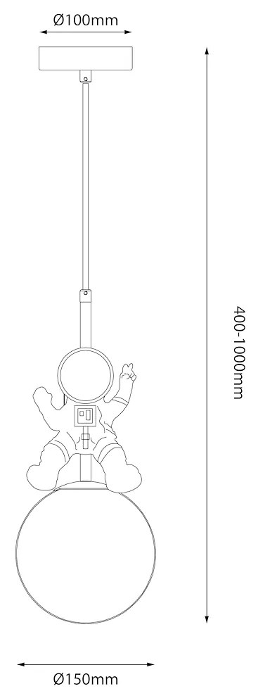 Lampa wisząca Astronauta