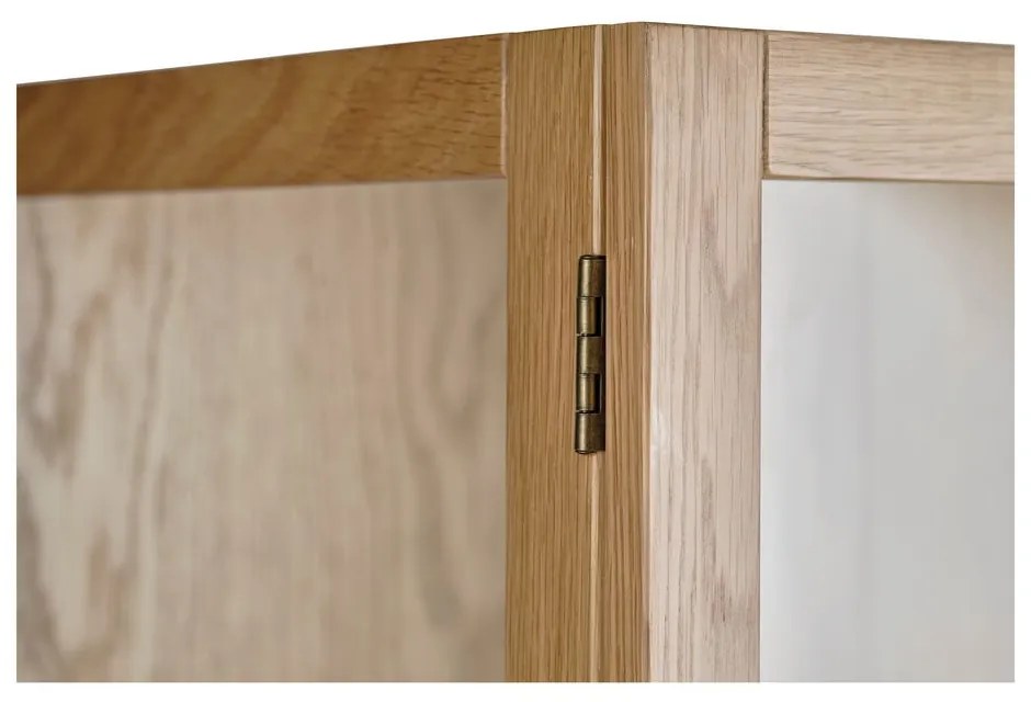 Witryna z litego drewna dębowego 190x90 cm Elba – Unique Furniture