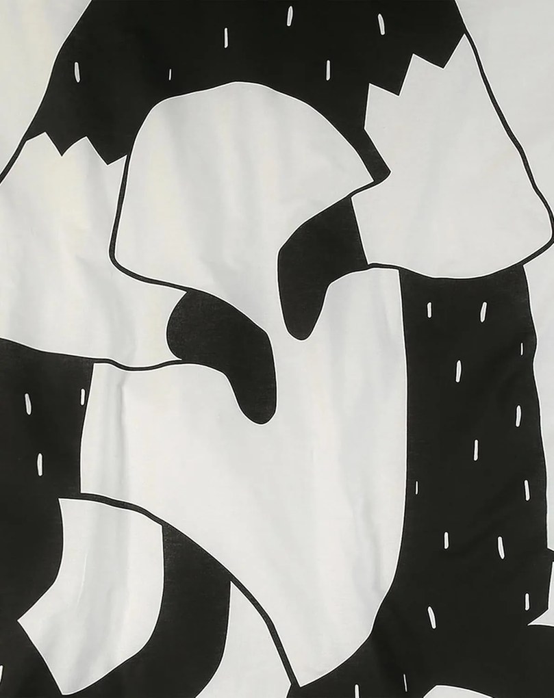 PrzytulneMieszkanie.pl PrzytulneMieszkanie.pl Bawełniana pościel do łóżeczka RACCOON czarno-biała Rozmiar pościeli: 40 x 60 cm | 100 x 135 cm