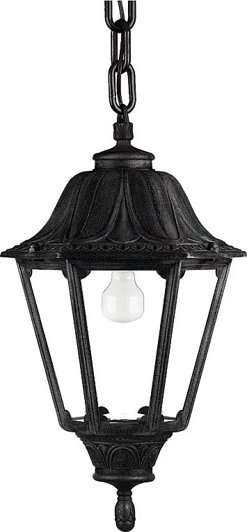 Lampa sufitowa INDURA BIG 6 w stylu klasycznym - wys. 94 cm - E27 42W - ?ywica - IP55 - czarna