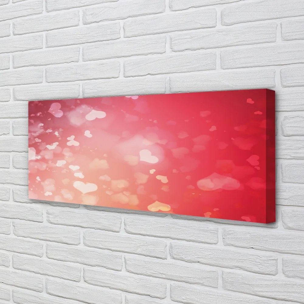 Obraz drukowany na płótnie Miłość na Czerwonym Tle