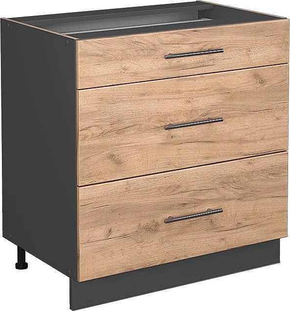 Szafka dolna do kuchni złoty dąb energetyczny 80x51.6x82 fame-line