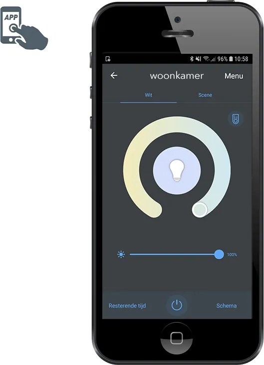 Inteligentna lampa zewnętrzna 45 cm stal z Wi-Fi P45 - Malios