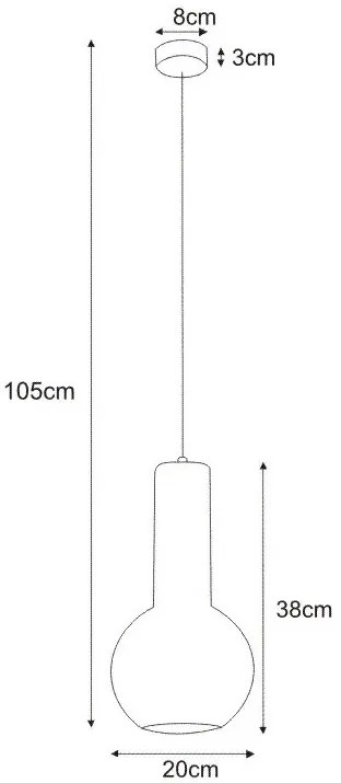 Biało-złota loftowa lampa wisząca - S134 Onder