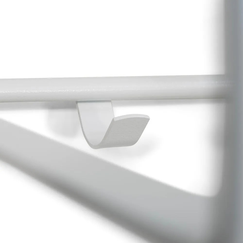 Biały metalowy wieszak ścienny z półką 100 cm Rex – Spinder Design