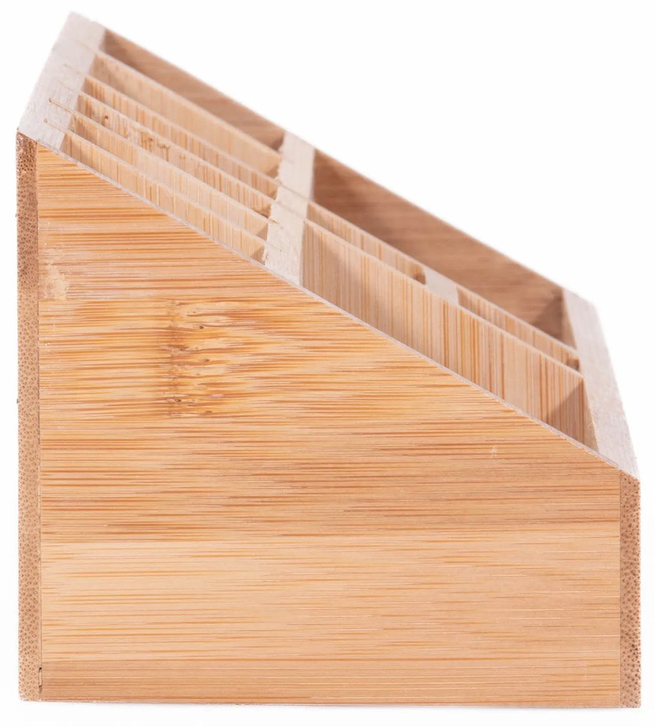 Organizer na kosmetyki bambusowy, naturalny, 23 x 9 x 8,5 cm