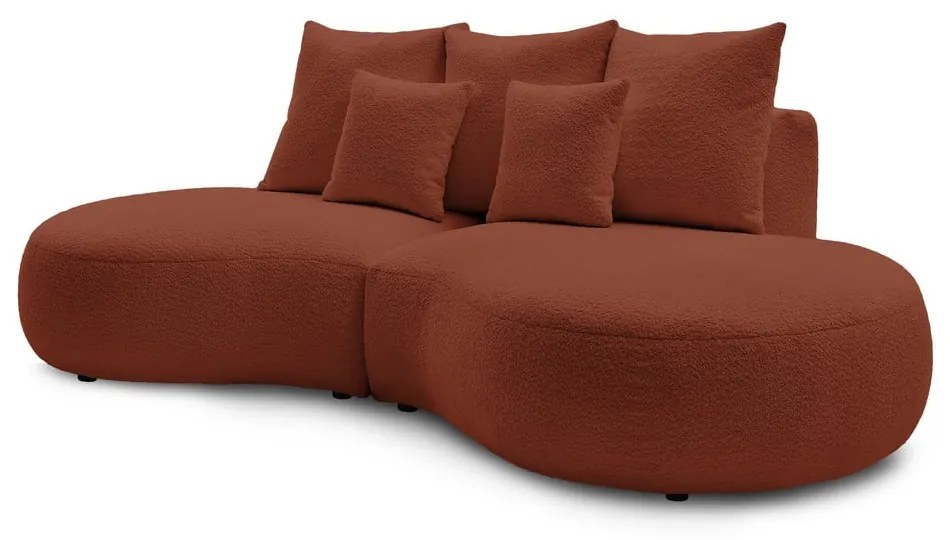 Ceglasta sofa z materiału bouclé 260 cm Saint-Germain – Bobochic Paris