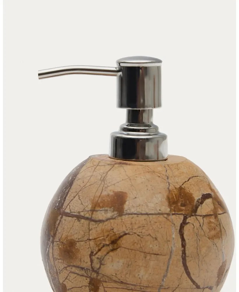 Marmurowy dozownik do mydła w naturalnym kolorze 200 ml Spalsh – Kave Home