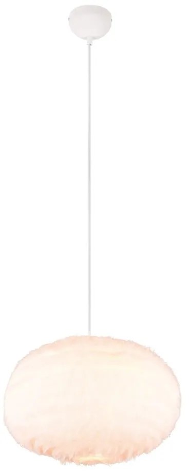 Kremowa lampa wisząca ø 50 cm Furry – Trio