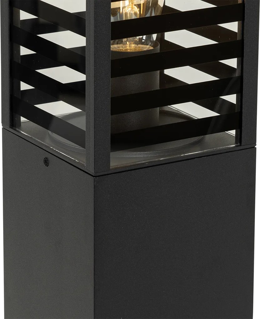 Nowoczesna lampa podłogowa zewnętrzna czarna 80 cm IP44 - Reims