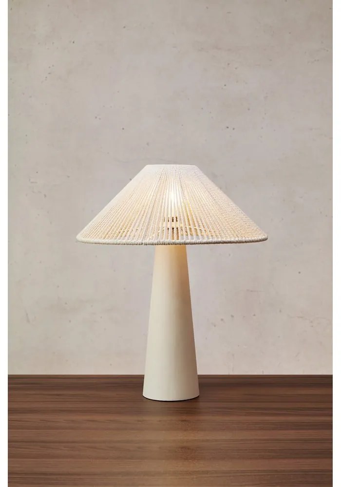 Beżowa lampa stołowa z tekstylnym kloszem (wysokość 50 cm) Favoro – Markslöjd