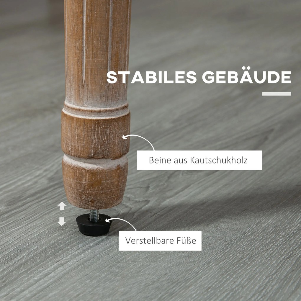 HOMCOM Krzesło Kuchenne Antyczny Styl Klasyczny Design Wygodne | Aosom PL