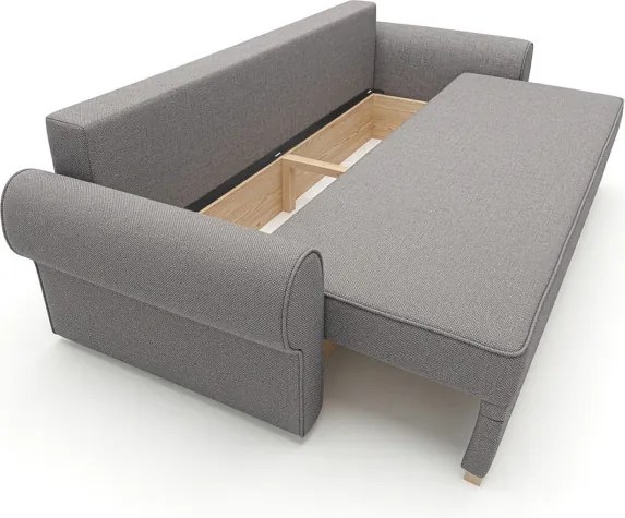 Sofa z Funkcją Spania RELON Szara Nowoczesna