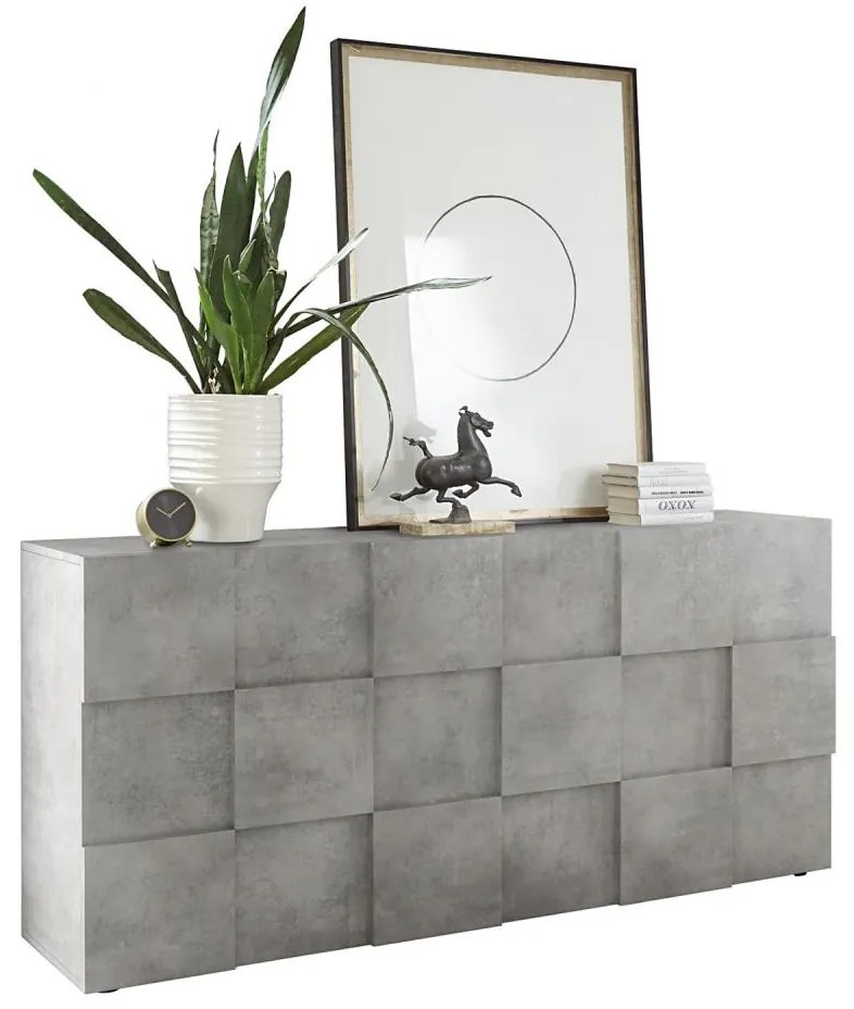 Komoda SERIAN szary beton
