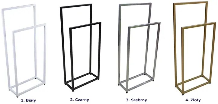 Czarny industrialny stojak na ręczniki 45 cm S7-N27