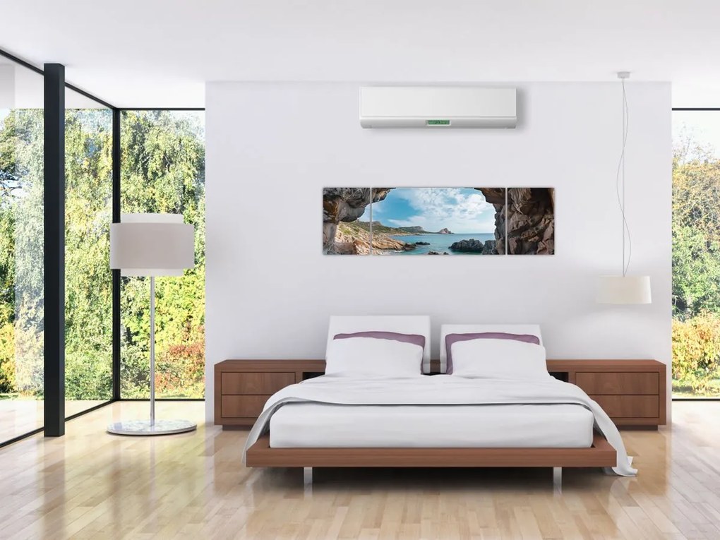 Obraz - Jaskinia przy morzu (170x50 cm)