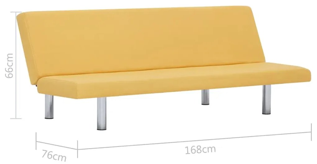 Sofa tapicerowana Melwin 2X – żółta