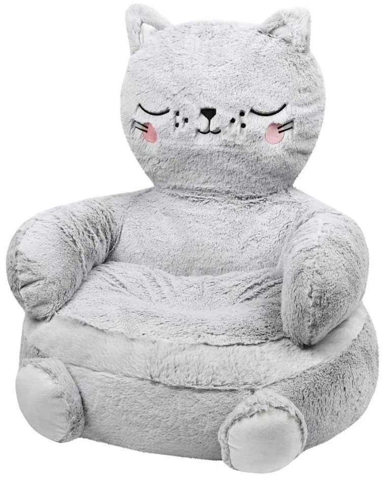 Puf do pokoju dziecięcego w kształcie kota, 45 x 45 cm