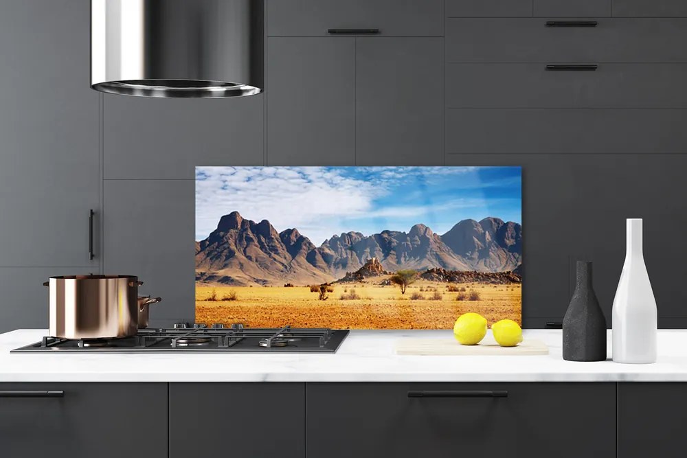 Panel Szklany Surowe Góry na Pustyni