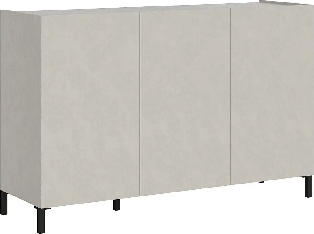 Komoda 3-drzwiowa Solaria 130x40x84 cm, biały połysk