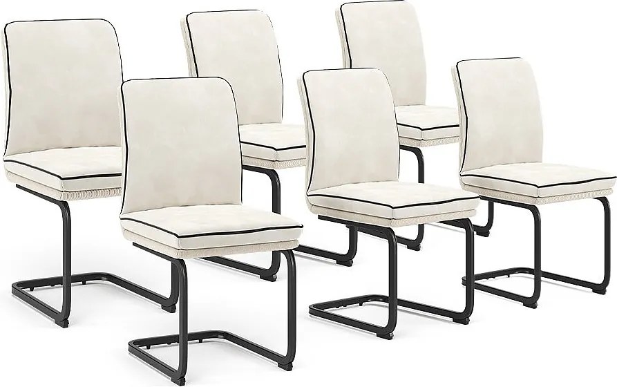 Krzesło wspornikowe beżowy 49x63.5x95.5 eleganza