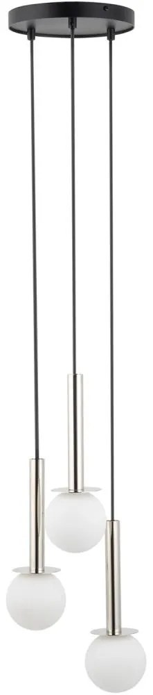 Żyrandol na lince DAISY 3xG9/12W/230V śr. 27 cm chrom błyszczący/czarny/biały