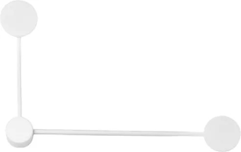 Biała lampa ścienna Eclipsia - 325x520x64mm 2xGX53 - Dwuramienna metalowa lampa ścienna - Długie ramię po prawej stronie