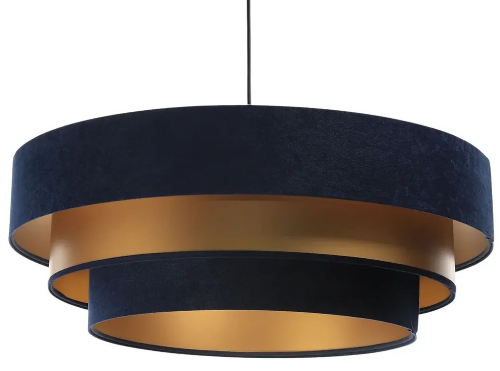 Granatowo-złota lampa wisząca glamour - S442-Contigo