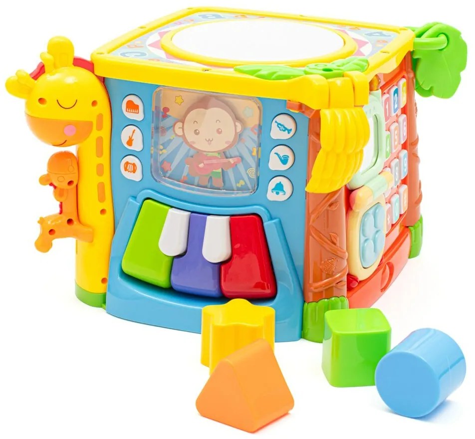 Baby Mix Interaktywna muzyczna kostka edukacyjna, żółty