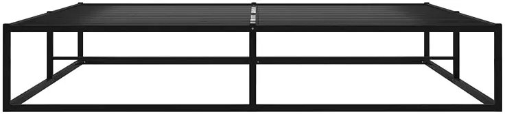 Czarne Metalowe Łóżko Niskie Stylu Loft 160X200 Cm Z5-A96