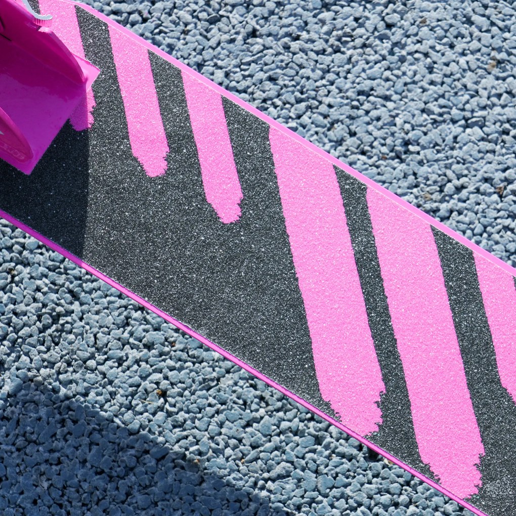 AIYAPLAY Hulajnoga dla Dzieci, Podwójne Hamulce, Metalowa Rama, Podnóżek, Składana, od 3 do 8 lat, Różowa