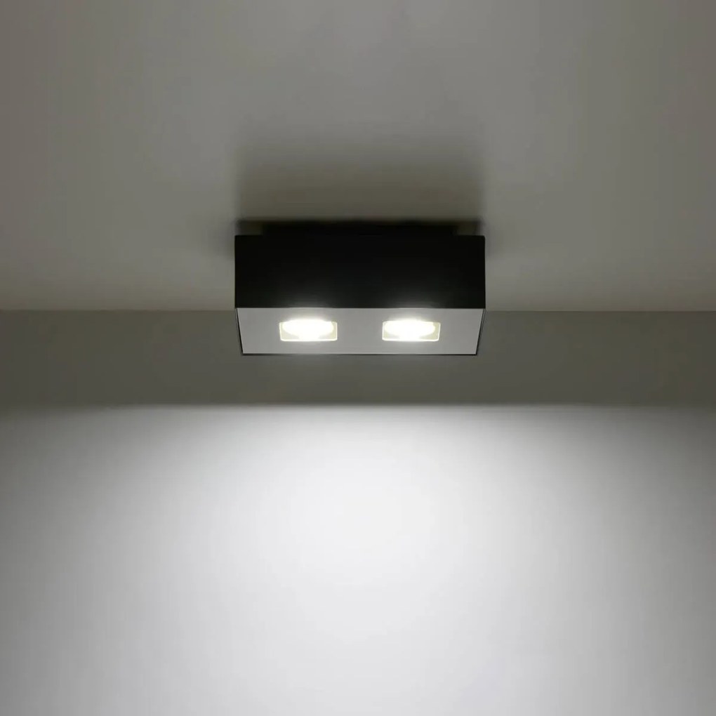 Plafon MONO 2 czarny/biały SOLLUX  LIGHTING