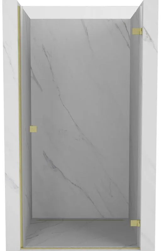 Mexen Lunar-B drzwi prysznicowe uchylne prawe 55 cm, transparent, złote szczotkowane - 832-055-000-55-00-P