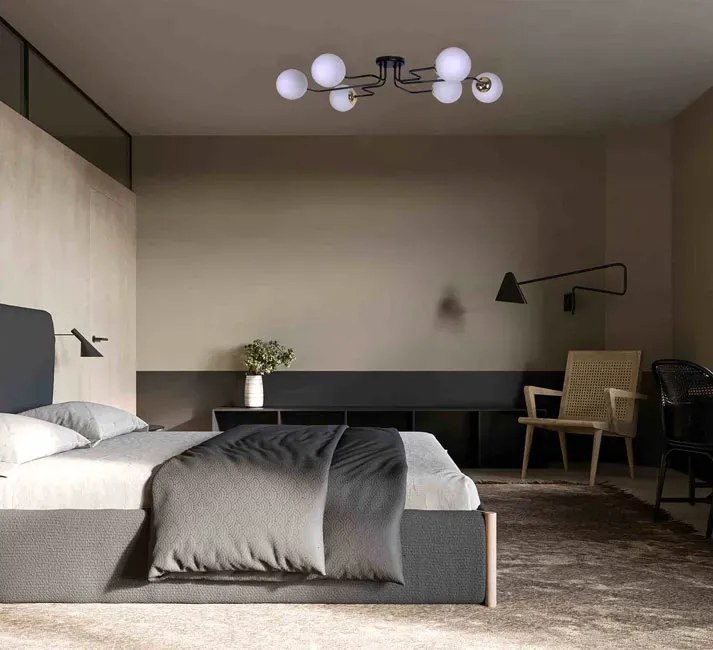 Sześcioramienna duża lampa sufitowa - S852-Narmi