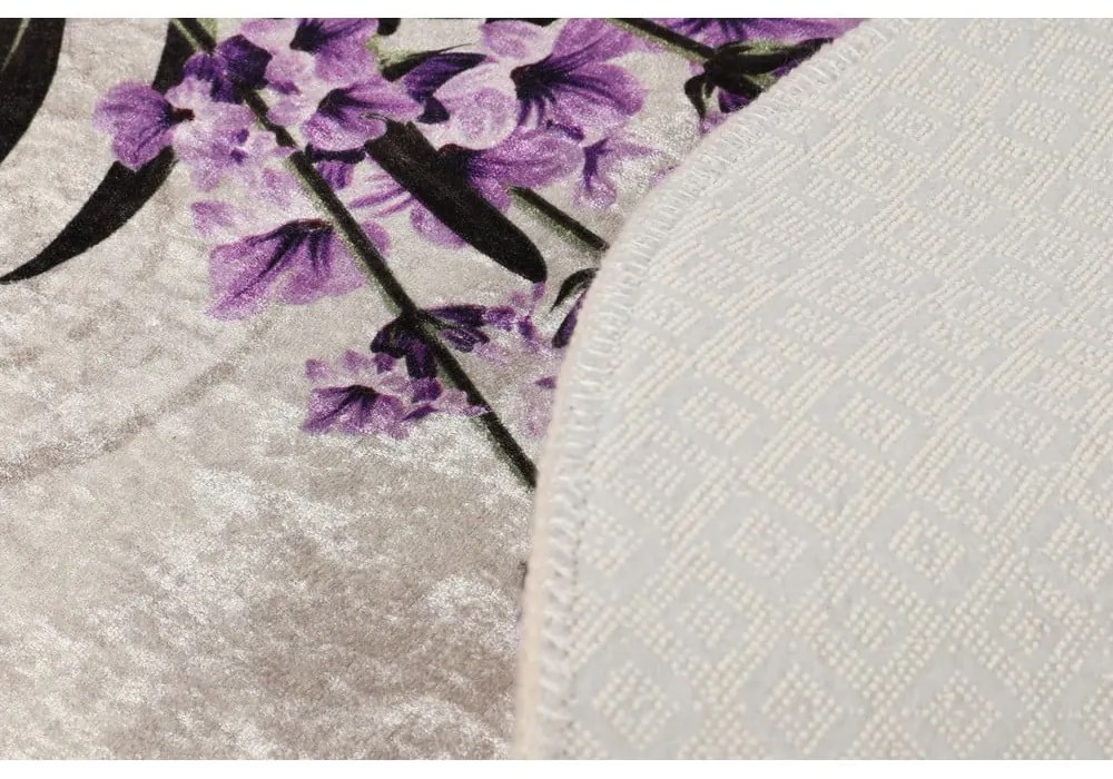 Fioletowo-beżowe dywaniki łazienkowe zestaw 3 szt. 60x100 cm Lavender – Foutastic